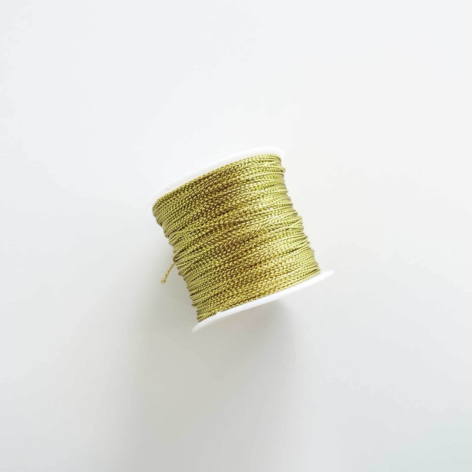 Thin Metallic Cord 1mm Twine String gold red