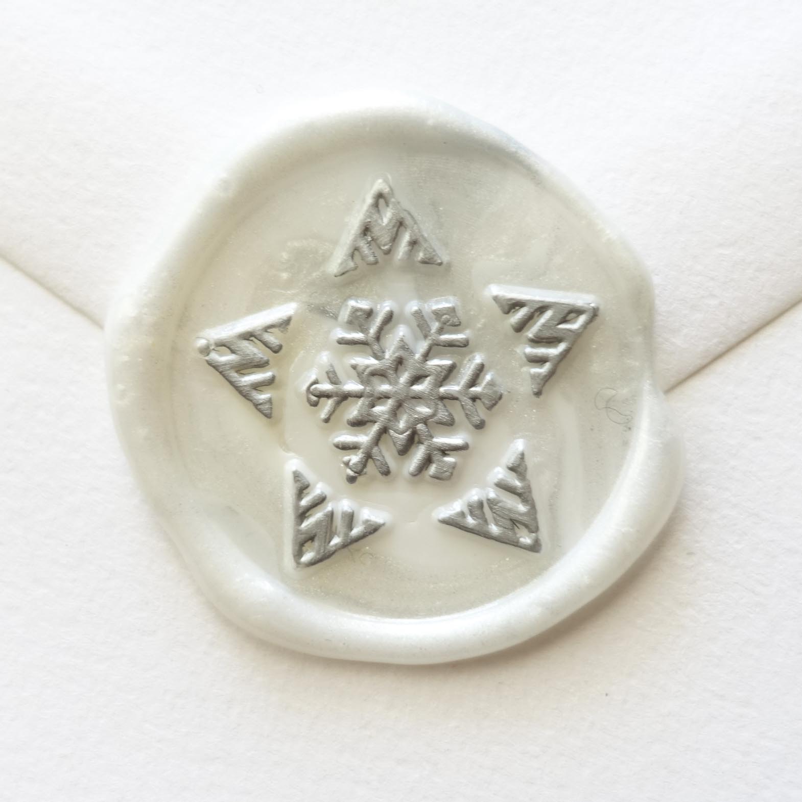 Star snowflake christmas wax seal design australia fiona ariva