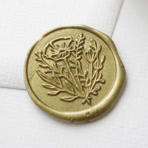 Flower floral wax seal stamp for packaging wedding envelopes